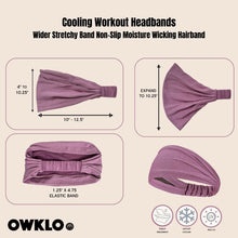 Load image into Gallery viewer, Cooling Workout Headbands Wider Stretchy Band Non-Slip Moisture Wicking Hairband Unisex One Size Mesh Sports Fitness Yoga Biking Hiking Camp
