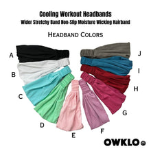 Load image into Gallery viewer, Cooling Workout Headbands Wider Stretchy Band Non-Slip Moisture Wicking Hairband Unisex One Size Mesh Sports Fitness Yoga Biking Hiking Camp