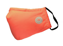 Load image into Gallery viewer, Hugies Shield II Face Mask with the advanced textile technology Agion® Antimicrobial is reusable and washable. It has 4 layers of soft and breathable fabric for comfort and heavy-duty protection. Adjustable ear straps and an integrated nose bridge ensure a secure fit, liberating you to go about your day without worry. Coral Orange