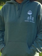 Load image into Gallery viewer, Think Outside Hoodie Sweatshirt for Outdoor Explorer Adventures Nature Sweatshirts Tree Sun Sweatshirt Sweatshirt Super Soft Pullover