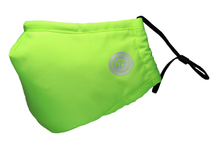 Load image into Gallery viewer, Hugies Shield II Face Mask with the advanced textile technology Agion® Antimicrobial is reusable and washable. It has 4 layers of soft and breathable fabric for comfort and heavy-duty protection. Adjustable ear straps and an integrated nose bridge ensure a secure fit, liberating you to go about your day without worry. Lime
