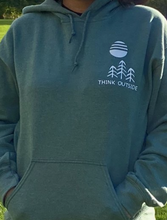 Load image into Gallery viewer, Think Outside Hoodie Sweatshirt for Outdoor Explorer Adventures Nature Sweatshirts Tree Sun Sweatshirt Sweatshirt Super Soft Pullover
